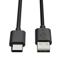 USB-A naar USB-C 2.0 kabel geschikt voor iPhone 15 en nieuwer zwart (1 meter) 303364