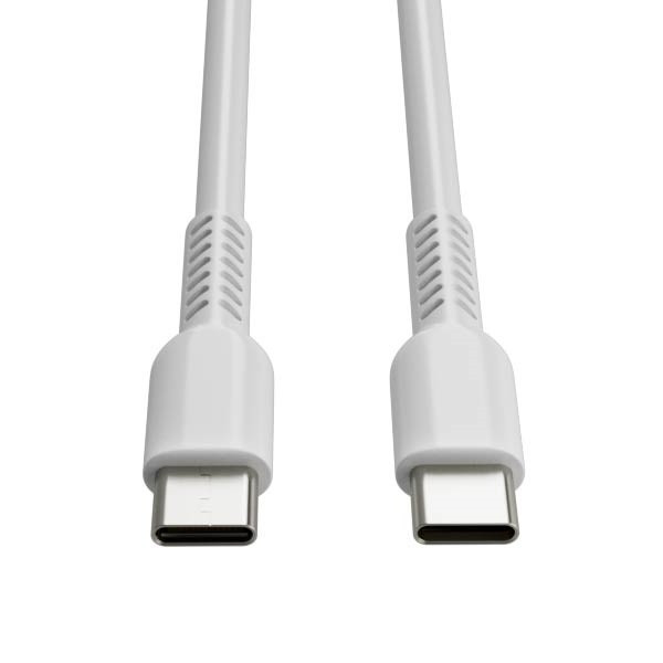USB-C naar USB-C 2.0 kabel geschikt voor iPhone 15 en nieuwer wit (1 meter) 303340 - 1