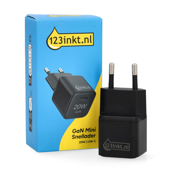 123inkt USB-C snellader 20W zwart 302914 - 4