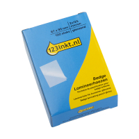 123inkt badge lamineerhoes 67 x 99 mm glanzend 2x125 micron (100 stuks) 302892