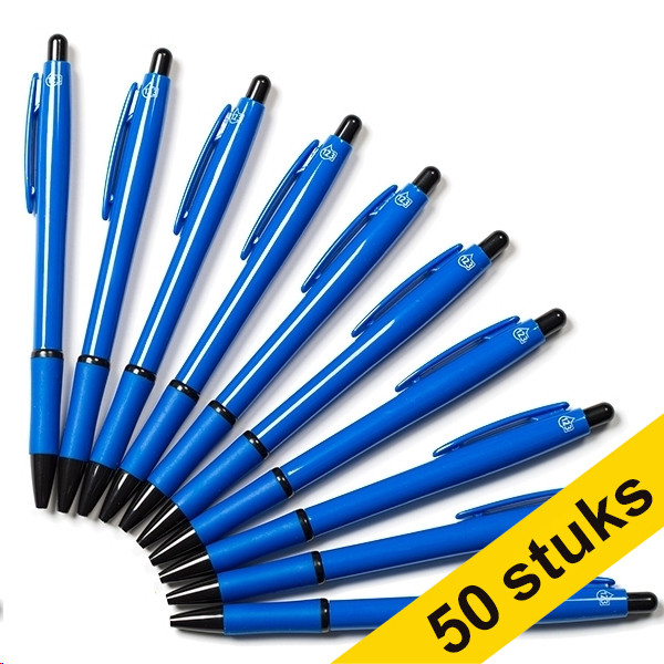 123inkt balpen blauw zonder bedrukking (50 stuks)  400087 - 1