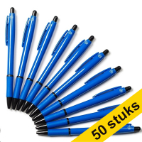 123inkt balpen blauw zonder bedrukking (50 stuks)  400087