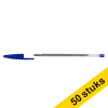 123inkt balpen met dop helder blauw (50 stuks)