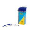 123inkt balpen met dop helder blauw (50 stuks) 8373609C 302081 - 2