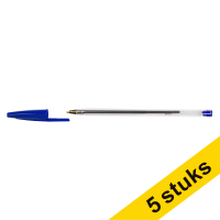 123inkt balpen met dop helder blauw (5 stuks) 802052C 302080