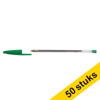 123inkt balpen met dop helder groen (50 stuks)