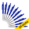 123inkt balpen met drukknop blauw (50 stuks)