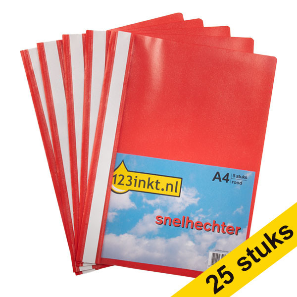 123inkt bestekmap rood A4 (25 stuks) K-22036C 300547 - 1