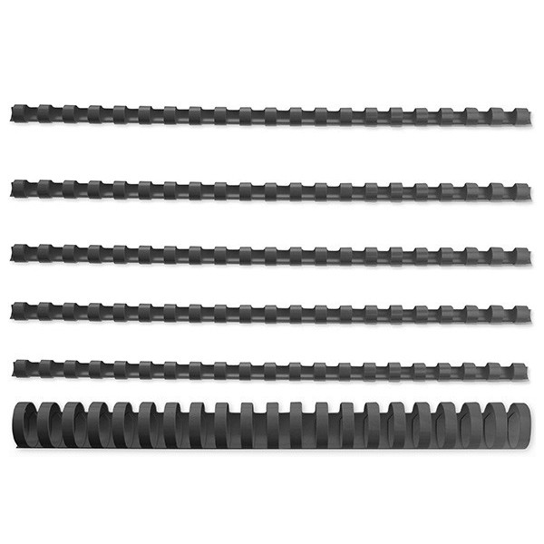 123inkt bindrug zwart set 6 mm, 8 mm, 10 mm, 12 mm, 14 mm en 16 mm (150 stuks) 340050 - 1