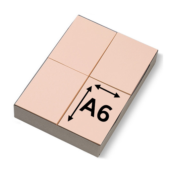 123inkt blanco voorschriften zalmroze 80 g/m² A6 (2000 vellen)  300615 - 1