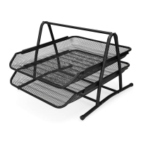 123inkt brievenbak met 2 vakken mesh zwart 303080