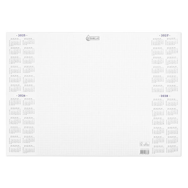 123inkt bureau onderlegblok 50 x 35 cm 2025-2028 (40 vellen)  301966 - 1