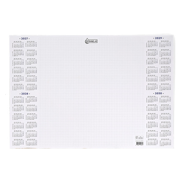 123inkt bureauonderlegblok 50 x 35 cm 2027-2030 (40 vellen) FSC® Mix 70% 302755 - 3