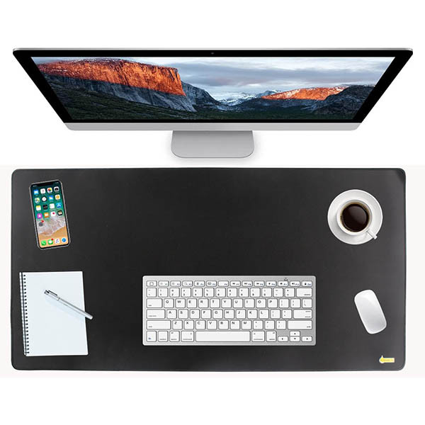 123inkt bureauonderlegger 80 x 40 cm zwart siliconen 52680089C 302422 - 2