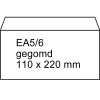123inkt dienst envelop wit 110 x 220 mm - EA5/6 gegomd (25 stuks)
