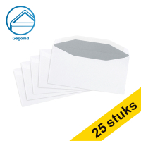 123inkt dienstenvelop wit 110 x 220 mm - EA5/6 gegomd (25 stuks) 123-201020-25 201020-25C 209000 300905