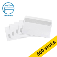 123inkt dienstenvelop wit 110 x 220 mm - EA5/6 venster links zelfklevend (500 stuks) 123-202520 202520C 209012 88098971C 300913