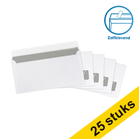 123inkt dienstenvelop wit 110 x 220 mm - EA5/6 venster rechts zelfklevend (25 stuks) 123-202535-25 209389 RD-202535-25C 300915
