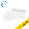 123inkt dienstenvelop wit 110 x 220 mm - EA5/6 zelfklevend (500 stuks)