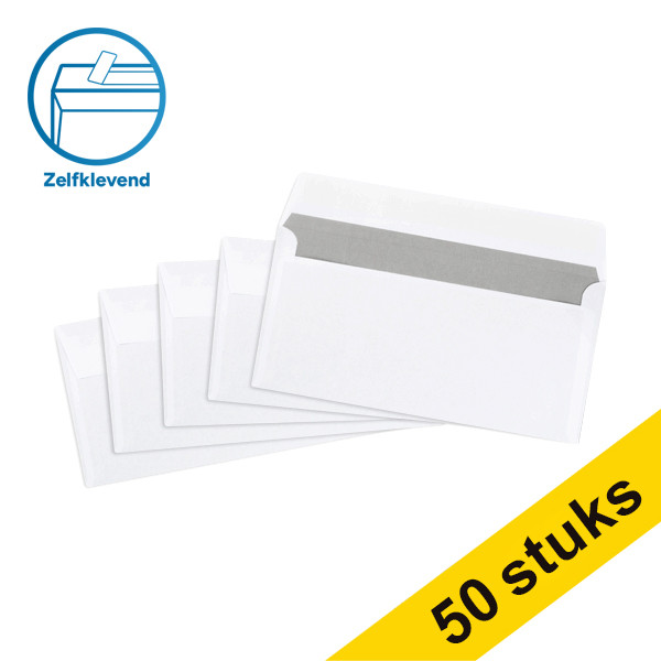 123inkt dienstenvelop wit 114 x 229 mm - C5/6 zelfklevend (50 stuks) 123-201530-50 300917 - 1