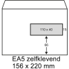 123inkt dienstenvelop wit 156 x 220 mm - EA5 venster rechts zelfklevend (500 stuks)