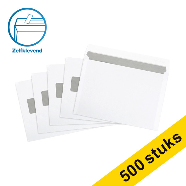 123inkt dienstenvelop wit 162 x 229 mm - C5 venster links zelfklevend (500 stuks) 123-202560 202560C 209050 88098980C 300930 - 1