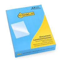 123inkt document lamineerhoes A4 glanzend 2x250 micron (100 stuks) 302889