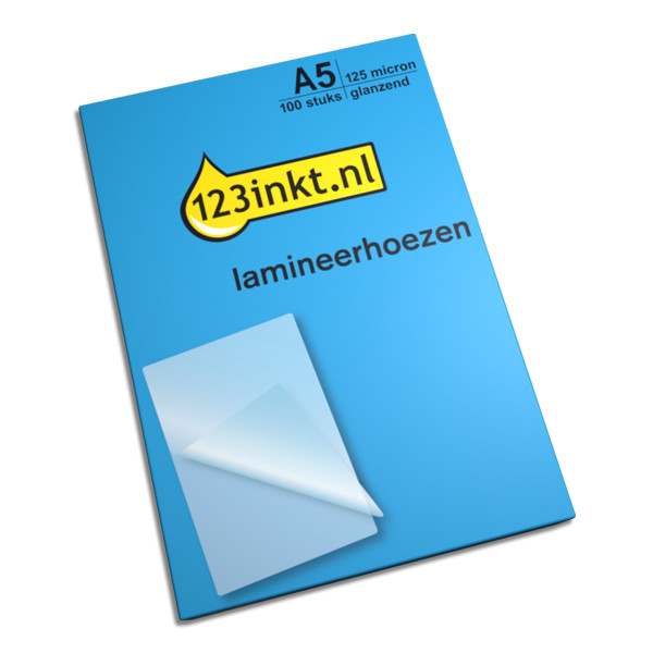 123inkt document lamineerhoes A5 glanzend 2x125 micron (100 stuks) 3200749C 5307302C 74930000C 301136 - 1