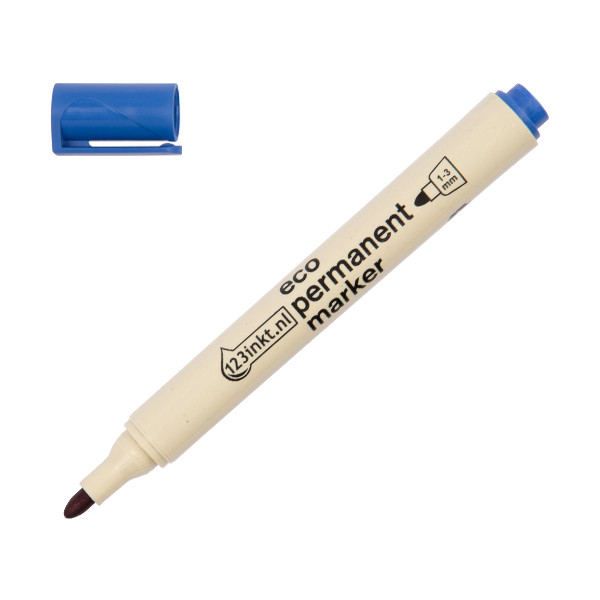 123inkt eco permanent marker blauw (1 - 3 mm rond) 4-21003C 390597 - 1