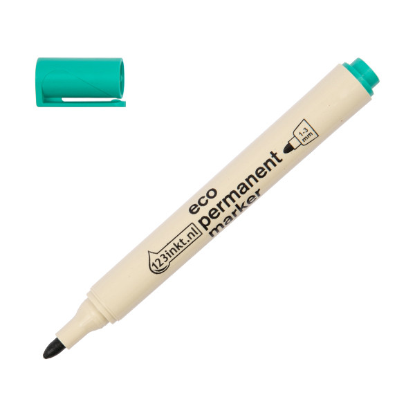 123inkt eco permanent marker groen (1 - 3 mm rond) 4-21004C 390599 - 1