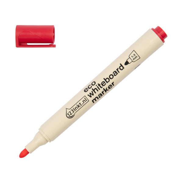 123inkt eco whiteboard marker rood (1 - 3 mm rond) 4-28002C 390586 - 1