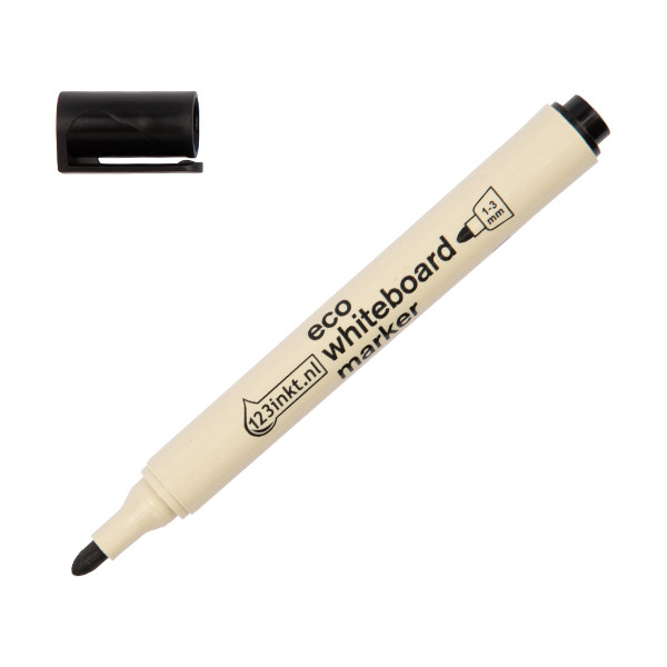 123inkt eco whiteboard marker zwart (1 - 3 mm rond) 4-28001C 390584 - 1