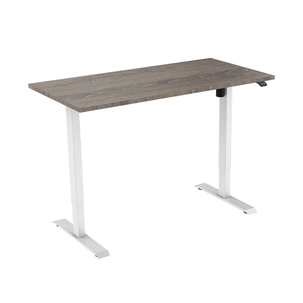 123inkt elektrische zit-sta bureau wit onderstel Logan blad 140 x 80 cm (1 motor)  302650 - 1