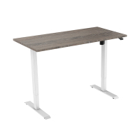 123inkt elektrische zit-sta bureau wit onderstel Logan blad 140 x 80 cm (1 motor)  302650