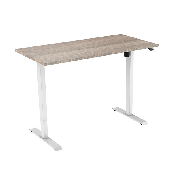 123inkt elektrische zit-sta bureau wit onderstel Robson blad 140 x 80 cm (1 motor)  302649 - 1