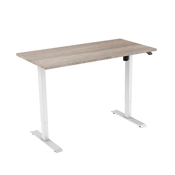 123inkt elektrische zit-sta bureau wit onderstel Robson blad 160 x 80 cm (1 motor)  302657 - 1