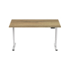 123inkt elektrische zit-sta bureau wit onderstel naturel blad 140 x 80 cm (2 motoren)  302617 - 1