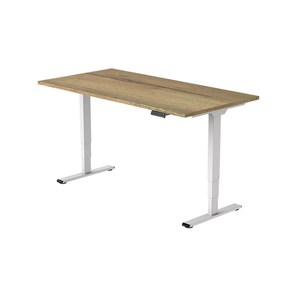 123inkt elektrische zit-sta bureau wit onderstel naturel blad 140 x 80 cm (2 motoren)  302617 - 3