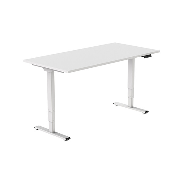 123inkt elektrische zit-sta bureau wit onderstel wit blad 140 x 80 cm (2 motoren)  302614 - 2