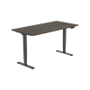 123inkt elektrische zit-sta bureau zwart frame Logan blad 160 x 80 cm (2 motoren)  302620 - 2