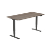 123inkt elektrische zit-sta bureau zwart frame Robson blad 160 x 80 cm (2 motoren)  302619 - 2