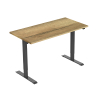 123inkt elektrische zit-sta bureau zwart onderstel naturel blad 160 x 80 cm (1 motor) 302655 - 1