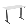 123inkt elektrische zit-sta bureau zwart onderstel wit blad 140 x 80 cm (1 motor)  302644 - 1