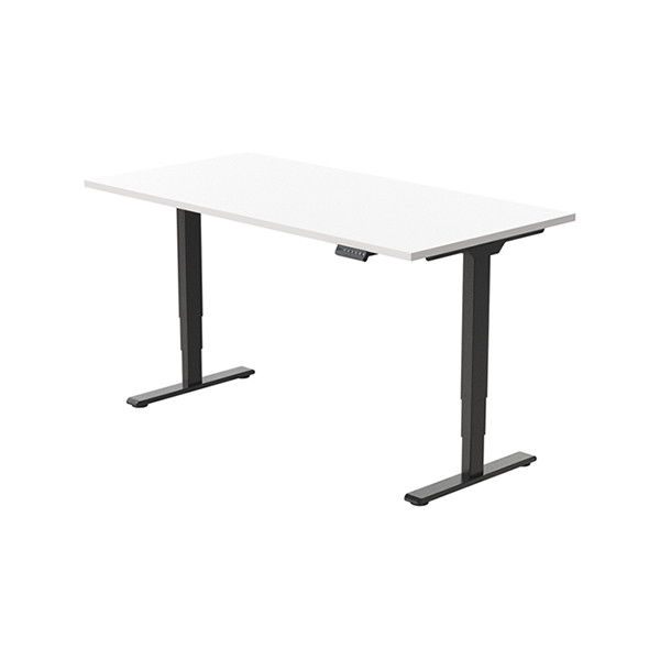 123inkt elektrische zit-sta bureau zwart onderstel wit blad 160 x 80 cm (2 motoren)  302618 - 3