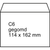 123inkt envelop wit 114 x 162 mm - C6 gegomd (25 stuks)