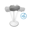 123inkt ergonomische driehoekige zitkruk met gasveer wit (48 cm - 65 cm) 65440085C 390049 - 4