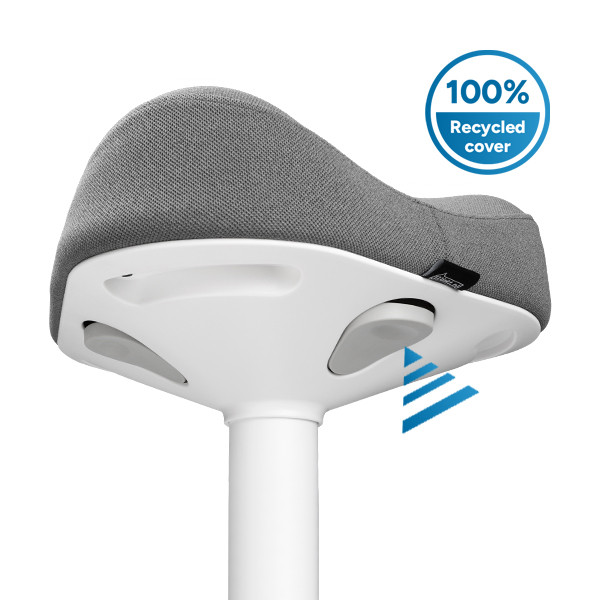 123inkt ergonomische driehoekige zitkruk met gasveer wit (48 cm - 65 cm) 65440085C 390049 - 5