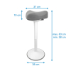 123inkt ergonomische driehoekige zitkruk met gasveer wit (58 cm - 83 cm) 65450085C 390047 - 2