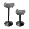 123inkt ergonomische driehoekige zitkruk met gasveer zwart (58 cm - 83 cm)  390046 - 3