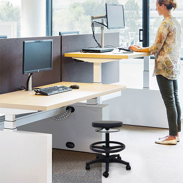 123inkt ergonomische mobiele zitkruk (56 cm - 81 cm) 390054 - 4